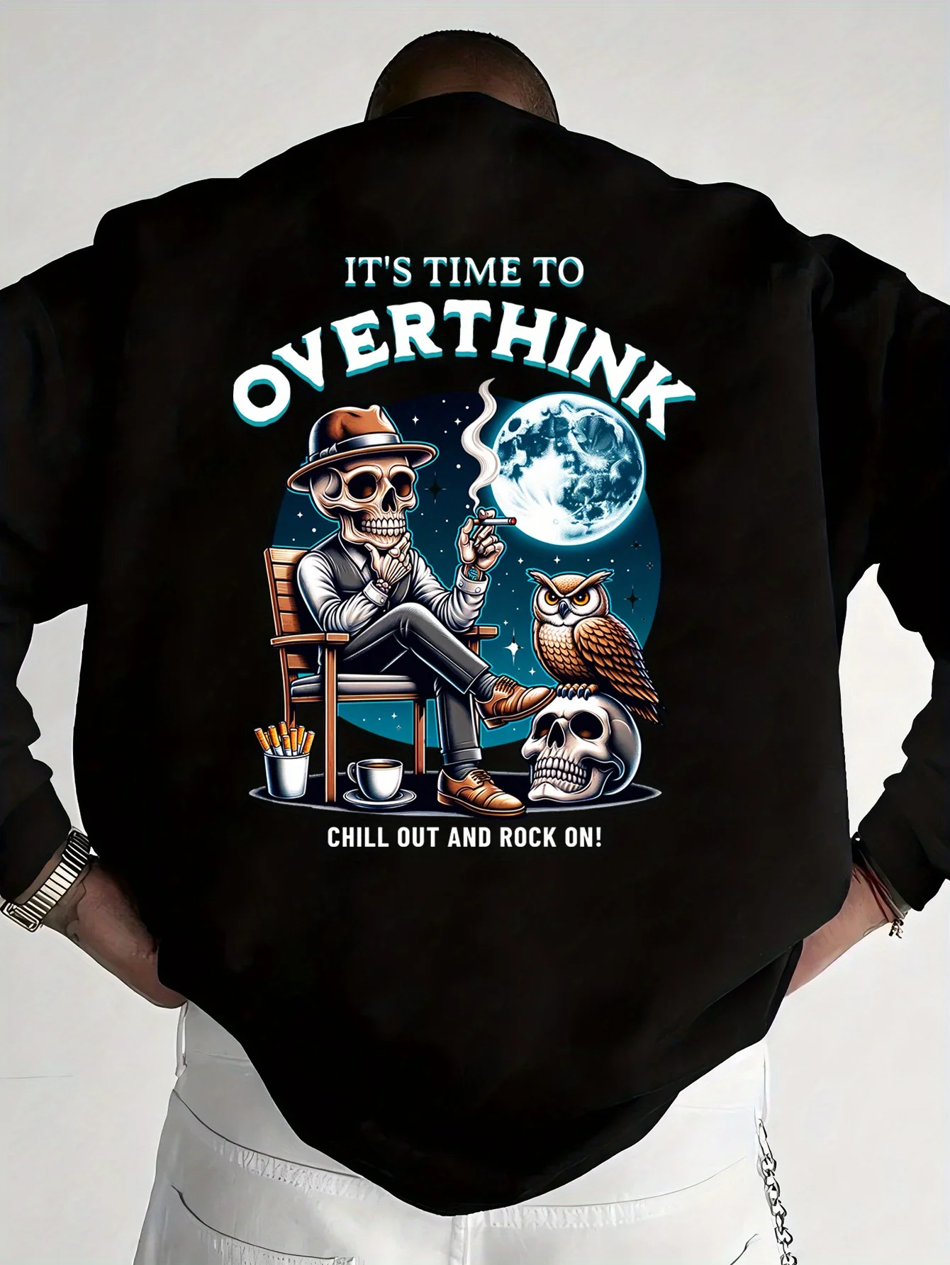 

Skull Graphic Printing Autumn and Winter Men's and Women's Sweatshirts Casual Loose Outdoor Street Sports Training Brand Fashion