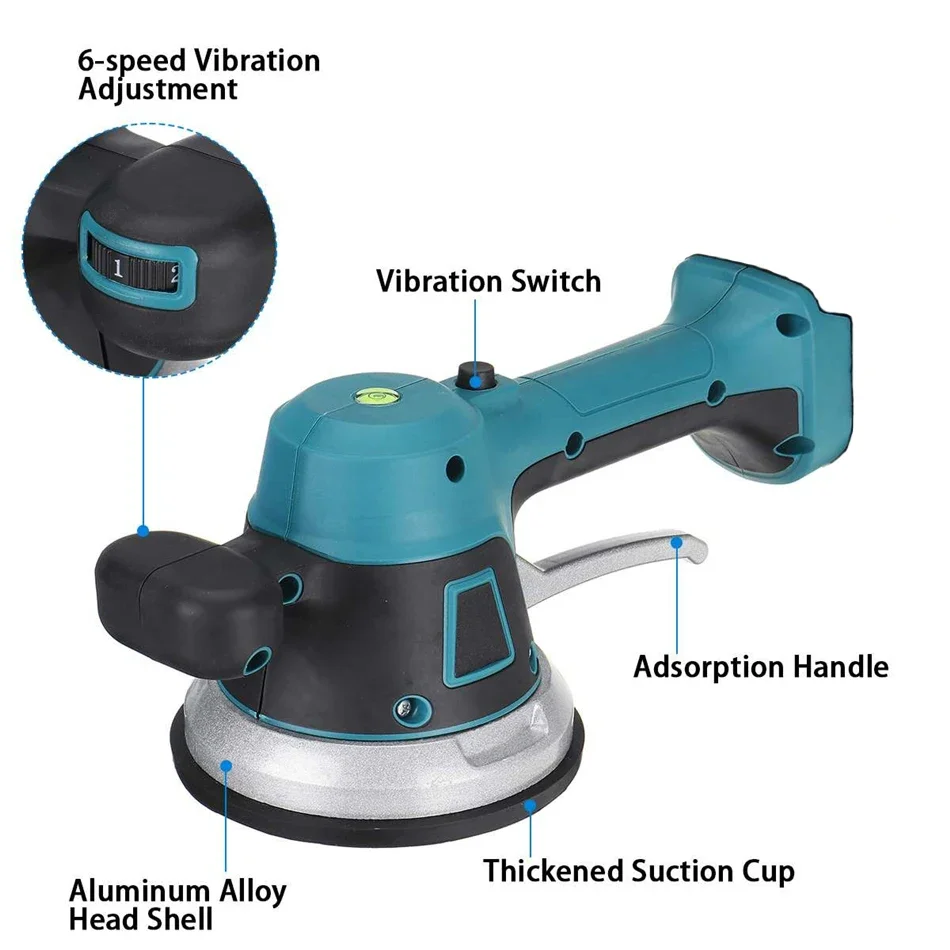 200KG Adjustable Tiles Tiling Machine Tile Vibrator Suction Cup Protable Automatic Floor Vibrator Leveling Tool