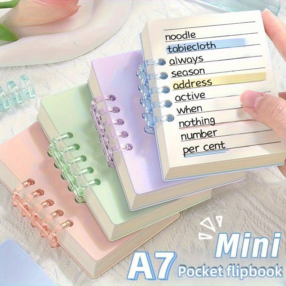 Soft PVC Loose Leaf Binder Protector Refillable Notebook Shell with Snap Button Closure 5 Ring for DIY Meeting Notebook Folder