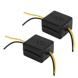 2Pcs Car Power Filter 12V Interference Proof Noises Reduction Reliable Stereo Power Supply Filter For Equalizers Amplifiers