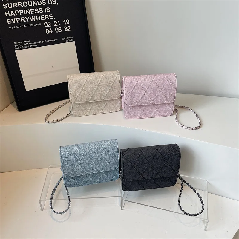 

Новый! Женская минималистичная стеганая сумка через плечо с цепочкой - стильная универсальная сумка через плечо/сумка в корейском стиле