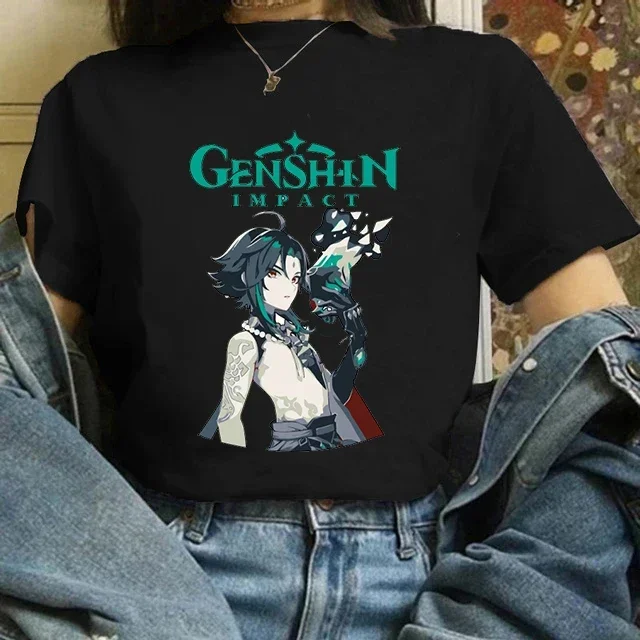 

2023 New Genshin Impact Women T Shirt Kawaii Faruzan Graphic Short Sleeve T-shirt Female Hip Hop Tee Harajuku Y2k Clothes Tops