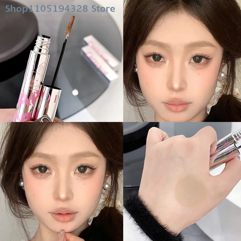 [MP]Cappuvini Piccolo pettine Tintura Crema per sopracciglia Polvere per sopracciglia impermeabile Marrone Caffè Colore Matita per sopracciglia Crema Trucco per sopracciglia