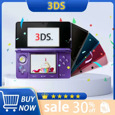 3DS - Consola de juegos 3ds original reacondicionada - Consola de juegos portátil de 3,5" Con juegos gratis, para Nintendo 3ds con éxito y grietas