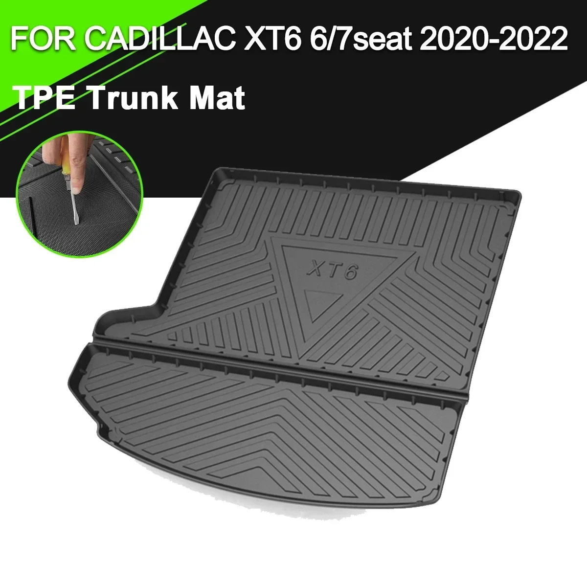 

Car Rear Trunk Cover Mat For Cadillac XT6 6/7 Seater 2020-2022 TPE Waterproof Non-Slip Rubber Cargo Liner Accessories