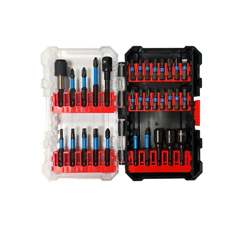 

Набор комбинированных насадок с сильным магнитным креплением: шестигранные, крестообразные, прямые, звездообразные (Torx)