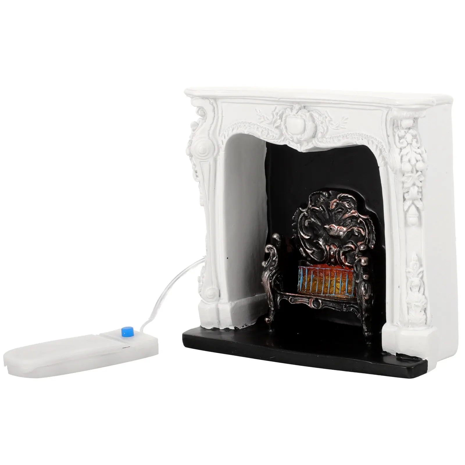 

Миниатюрный камин из смолы: Детальный аксессуар для мебели, идеальное украшение для миниатюрного дома, ландшафтный декор, домашний орнамент