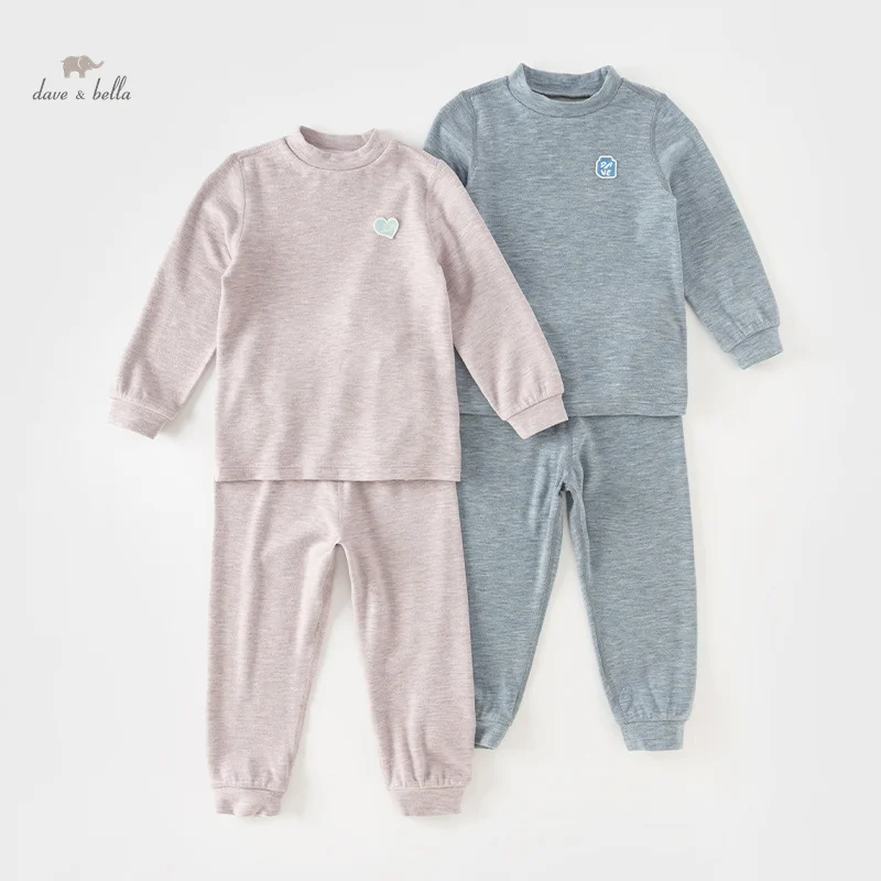 

Dave Bella Girls Boys Children Pajamas Suit 2023 Winter New Casual Sleepwear Comfortable Two-Piece Antibacterial DK4237849