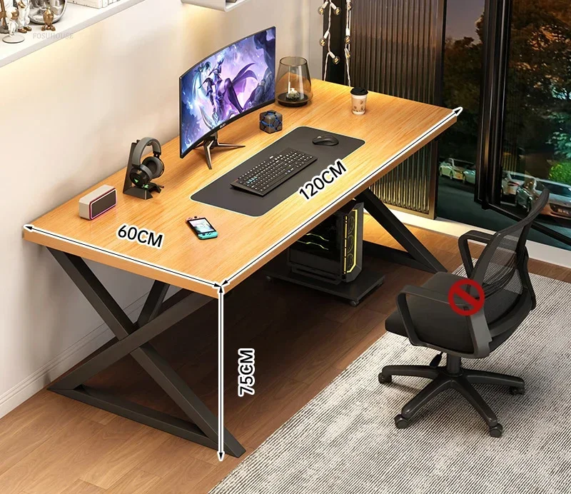 Simple Rectangular Computer Desks Bedroom Home Desktop Gaming Desk