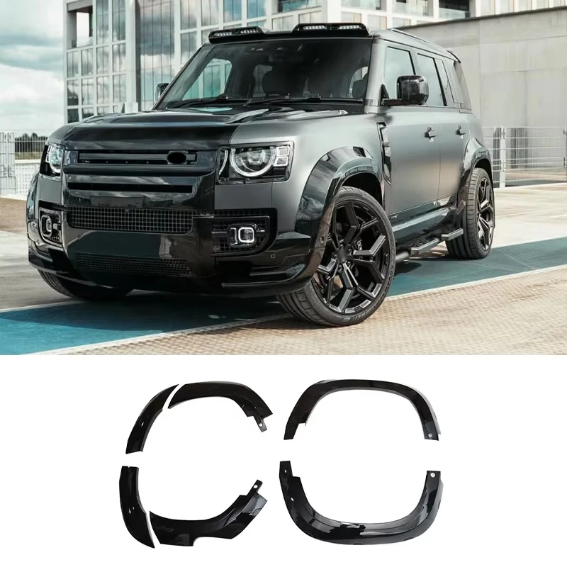 Gloss Black Urban Wheel Eyebrow Arch Trim Cover Fender Fit for Defender 2020-2026 L663