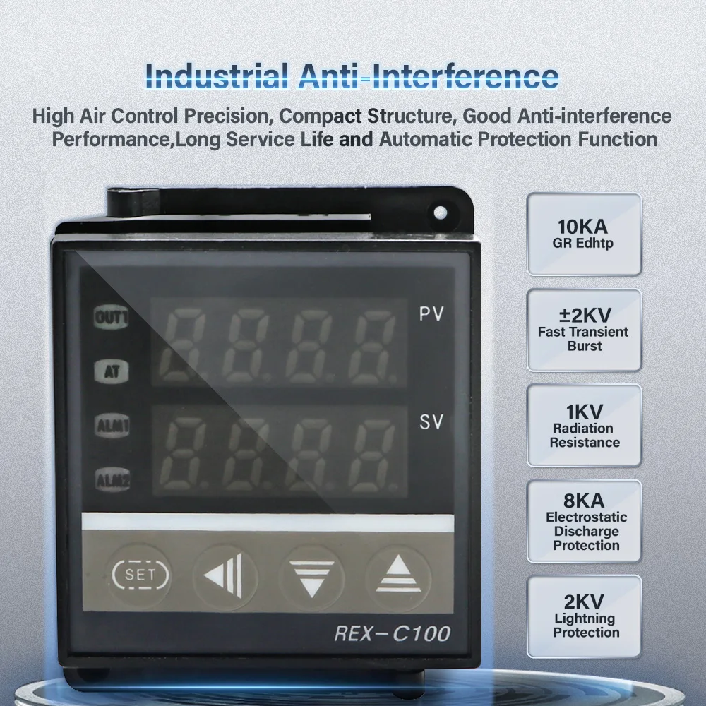 Imagem -04 - Controlador de Temperatura Inteligente Digital Pid Entrada Universal Termostato Saída do Relé Ssr Industrial k Rex-c100 C400 C700 C900