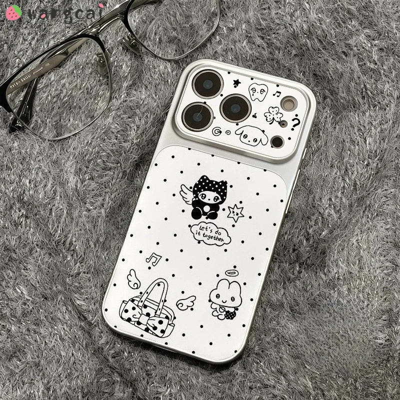 Korean Style Polka Dots Casing  For Samsung Galaxy A17 M17 F17 A16 A15 M15 F15 A14 A13 M13 A12 F12 M12 A11 A10 A10S M10S Cover