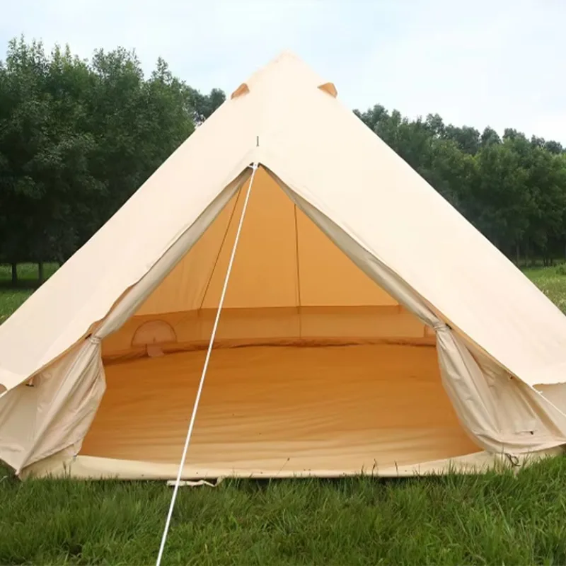 

Палатка-тент из хлопка 3м, без центральной опоры, для кемпинга на открытом воздухе, усиленная, с прочным каркасом-треногой