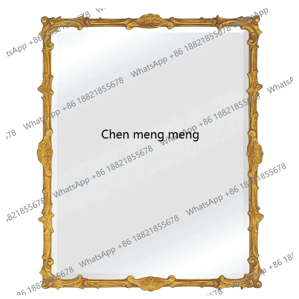 

American Retro Square Bathroom Mirror Washstand Makeup Mirror French Living Room Fireplace Decorative Mirror