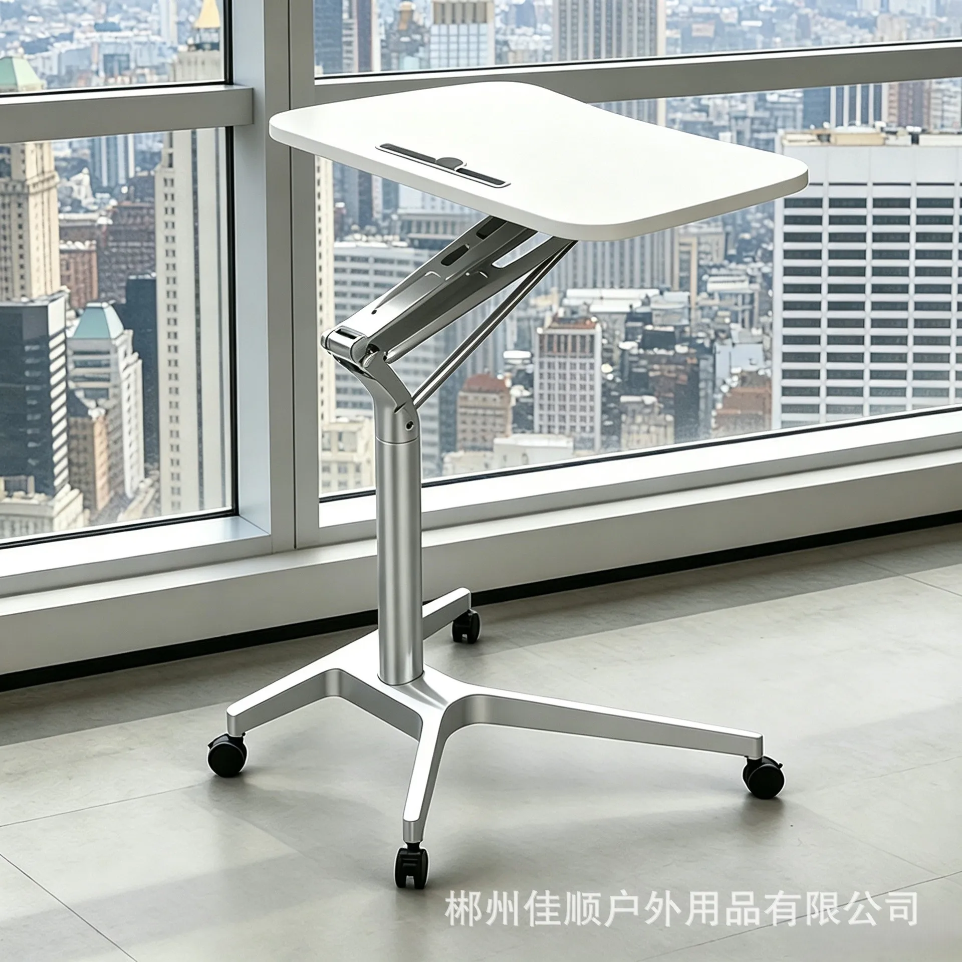 HYS Home Bedside Table Pneumatic Lifting Table Folding Small Table Sofa Office Computer Desk Lazy Lifting Folding