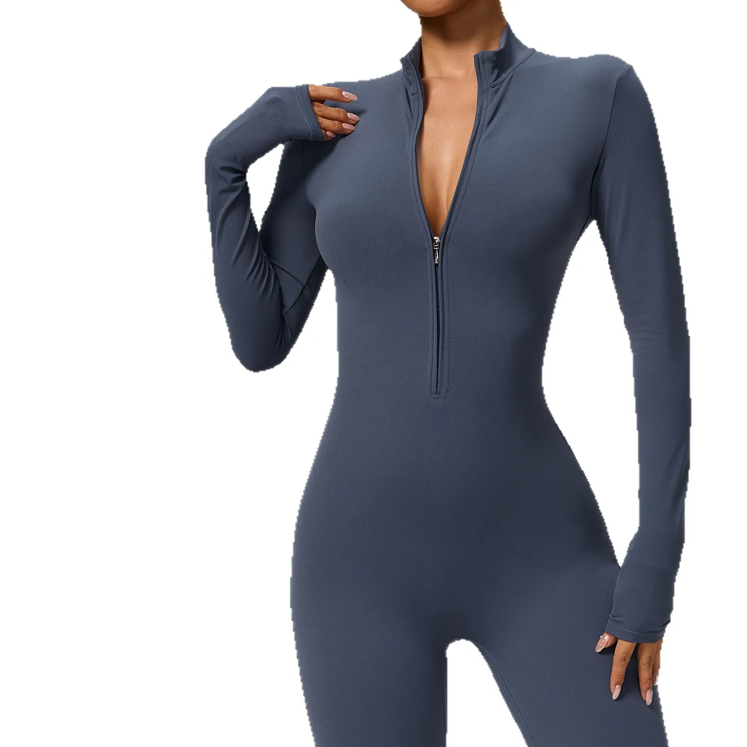 

Zipper Jumpsuit Women Quick Dry Clothing Sportswear Woman Gym Yoga Sport Sets Spandex Nylon Workout Sets Women Tracksuit