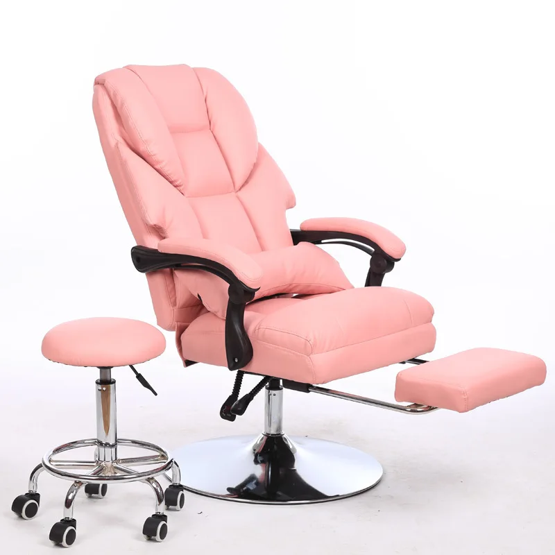 Reclinable Luxury Salon Chair Barbershop Portable Home Leather Salon Chair Leg Protector Silla De Barbero Commercial Furniture