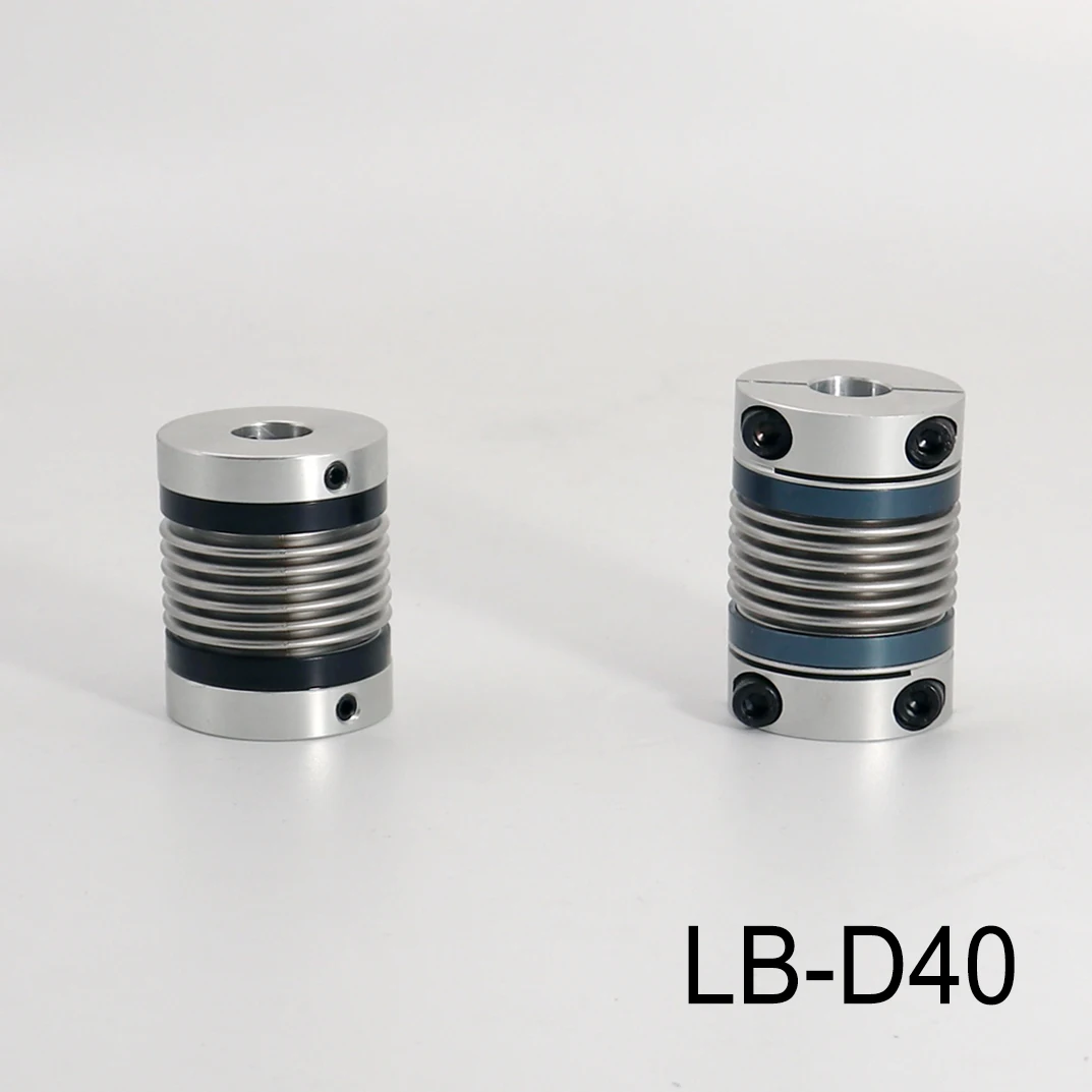D40 Bellows Coupling Aluminum Alloy Encoder Step Servo Motor Screw Spring Elastic Flexible Coupling for CNC