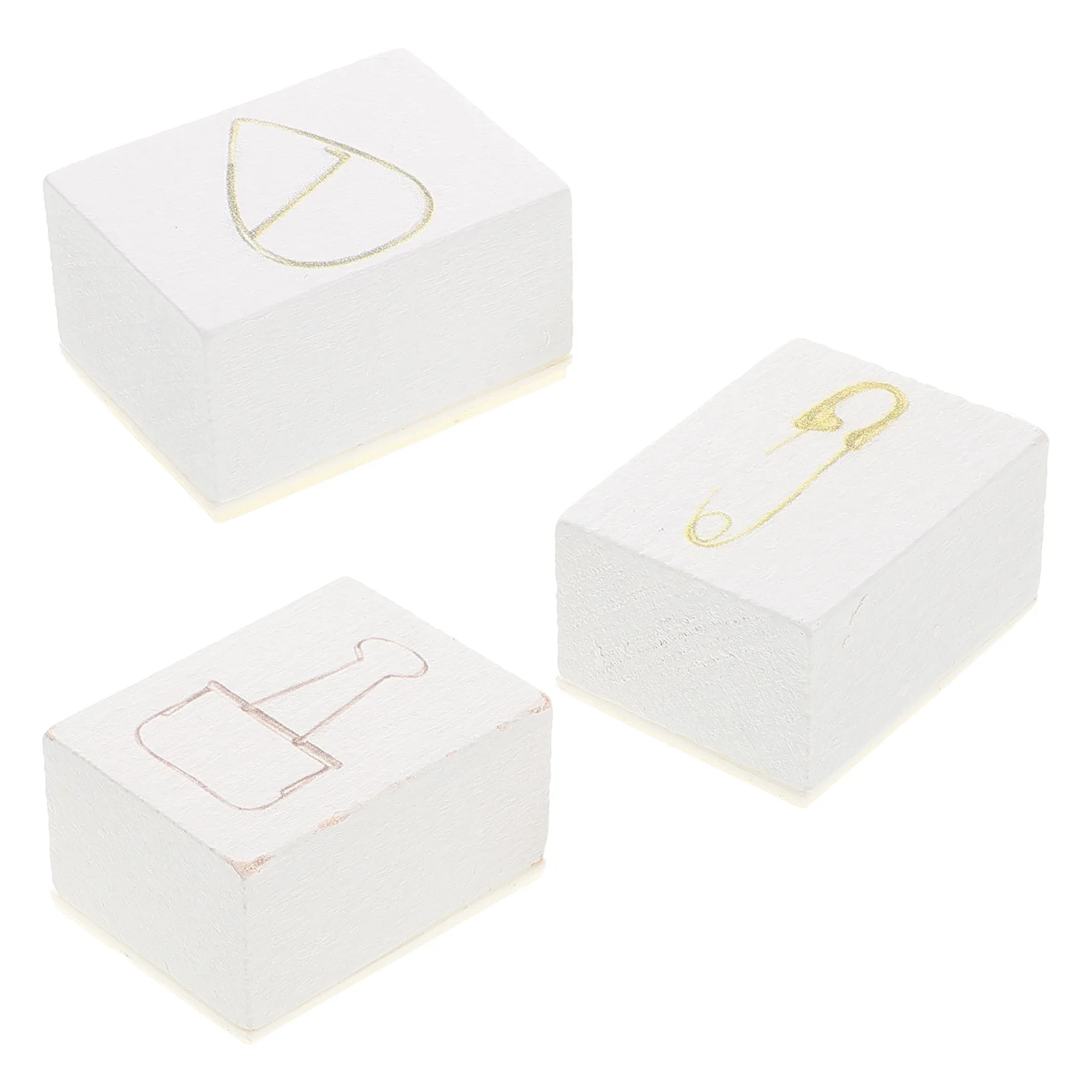 

3Pcs Unique Wooden Retro Design for Scrapbooking Journals Cards Envelopes Craft Supplies Kit