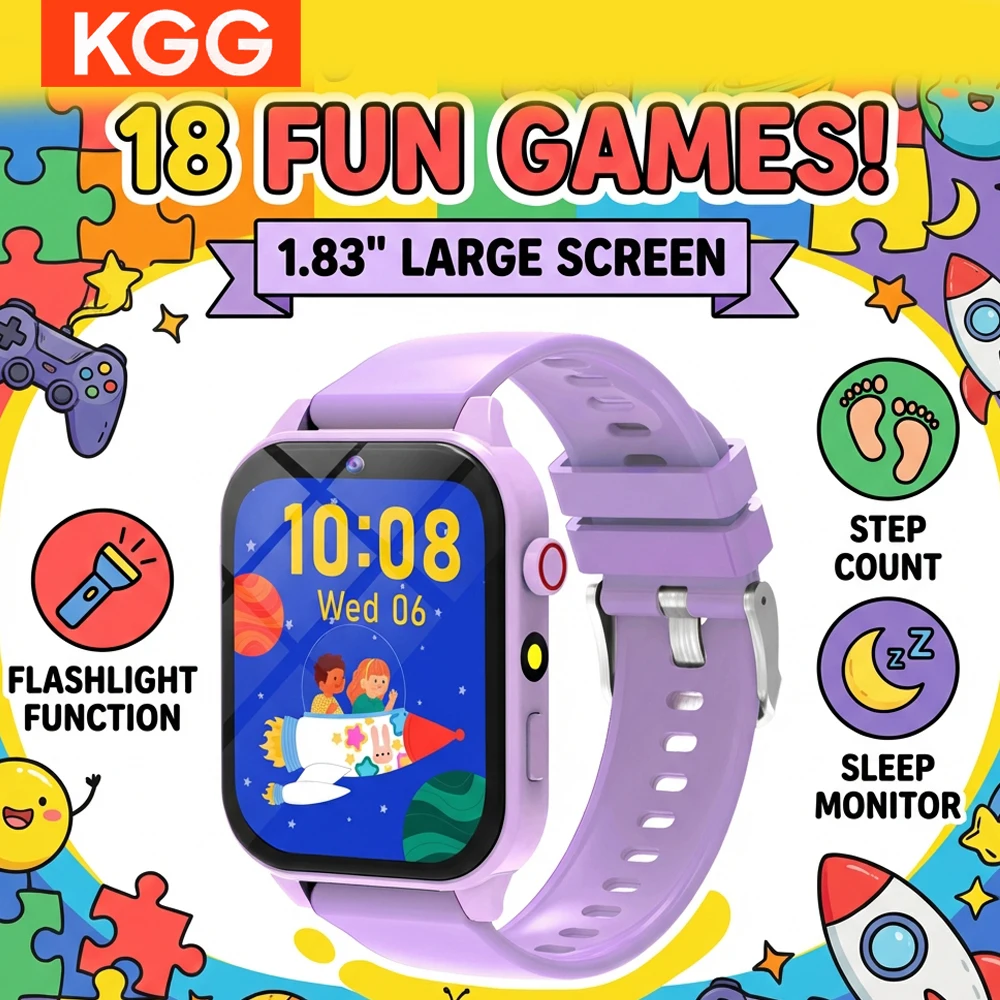 

Kids Smart Watch 18 Educational Games & Sleep Monitor |Boys Girls Digital Watch with Alarm Clock, Children Gift Idea