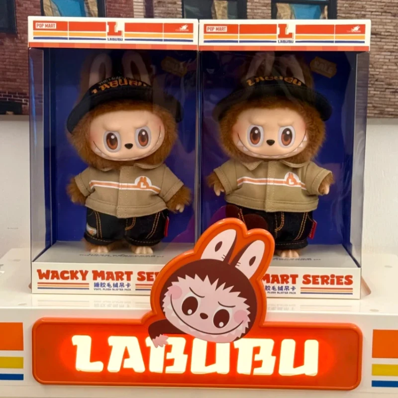 

Popmart 100% натуральная Labubu, странный вкус, круглосуточный магазин, виниловая плюшевая подвесная карта и украшение, подарок-сюрприз