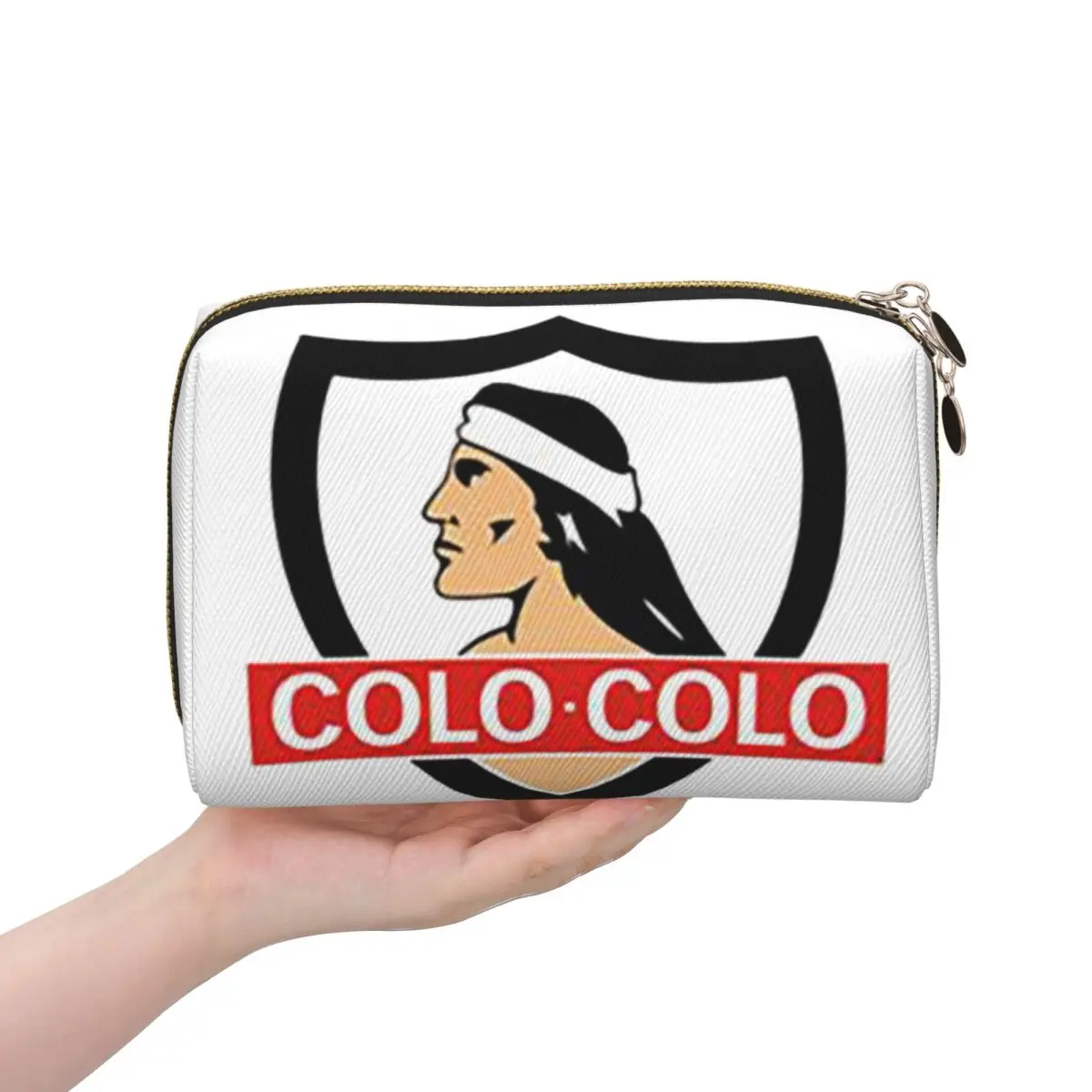 

Social Y Deportivo Colo-Colo Women Cosmetic Bag Travel Makeup Organizer Pouch Toiletry Storage Dopp Kit Box