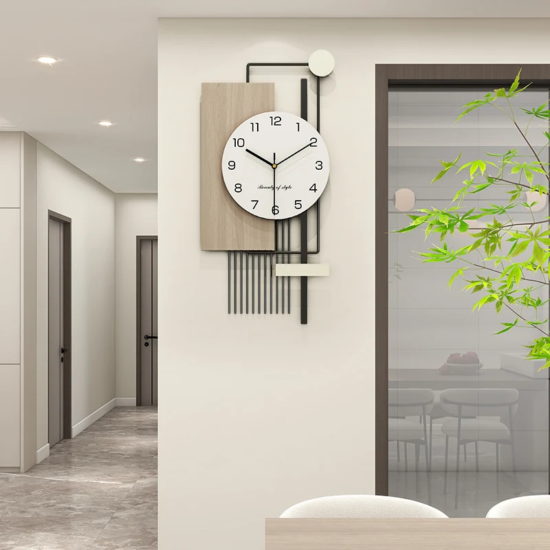 

Living room entrance decoration wall clock simple modern atmosphere clock sofa restaurant creative personality silent wall clock