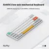 NuPhy Air60 V2 무선 드워프 스위치 기계식 키보드 3 모드 긴 배터리 수명 초박형 자동 사무실 게임용 키보드 맞춤형 2