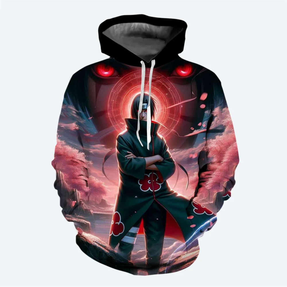 Uchiha Itachi Boys and Girls Hoodie Sasuke Men's Hoodie Fashion 3D Printing Pullover Naruto Men's Hoodie MINISO Men's Clothing