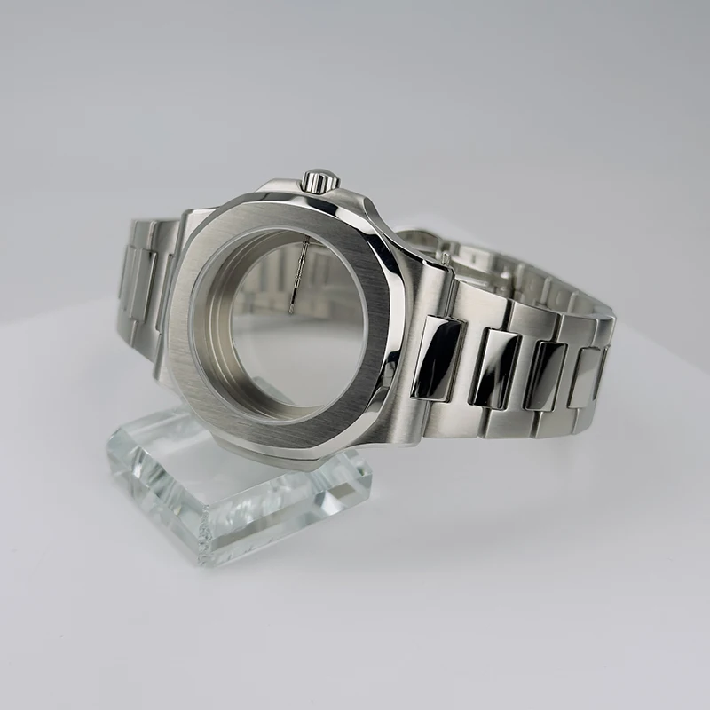 NH35 Case 43mm Sapphire Watch Case Kit  Glass Compatible with NH35 Movement 30.5mm Dial Watch Modification Parrot