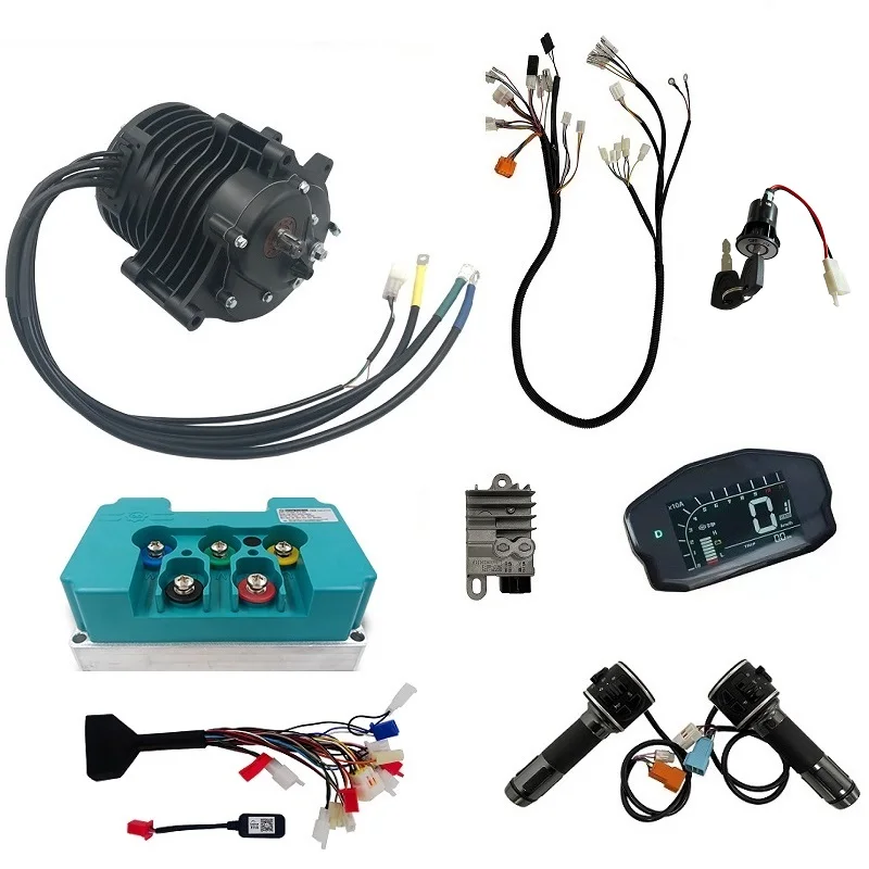 QS138 70H V3 3000W High Torque Mid-Train Internal Gear With Fardrive Controller ND72490/72680 For E-Vehicle Electric Motorcycle