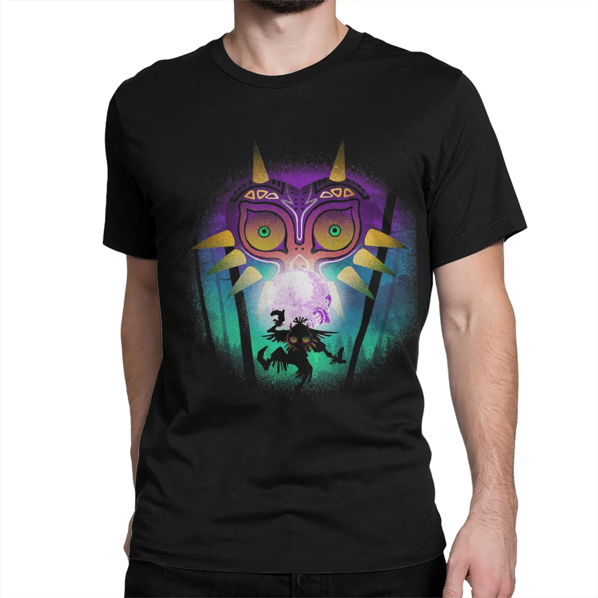 The Moon and The Mask Zeldas Legend T-Shirt for Men Women Amazing Cotton Tee Shirt Crewneck Short Sleeve T Shirts 6XL Clothing