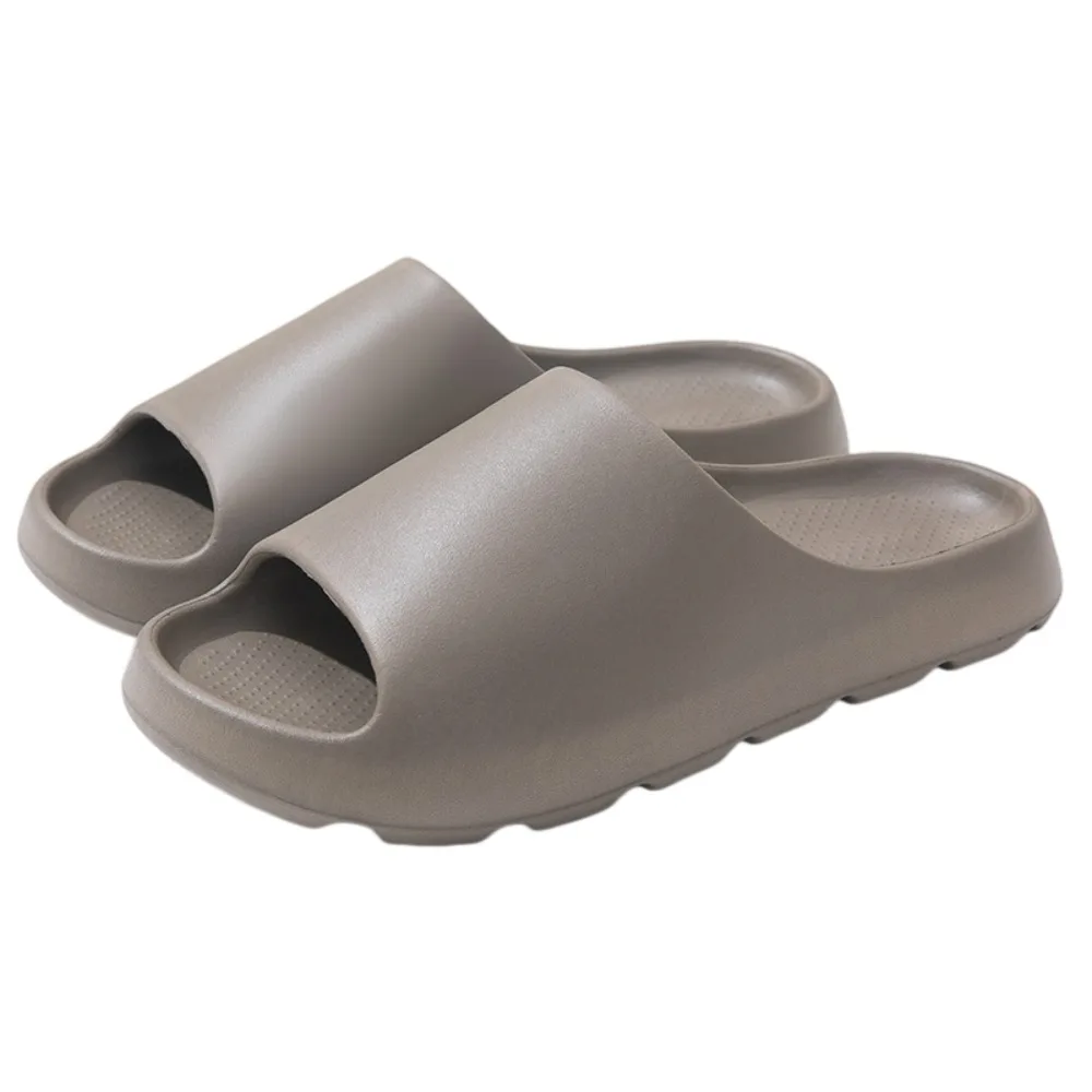 New EVA Thick Platform Slippers Soft Sole Non Slip Beach Shoes Summer Solid Color Summer Home Slippers For Couples and Women