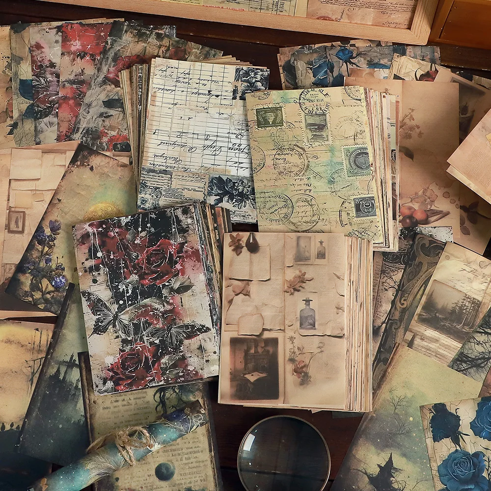 4Packs/Lot Time Ode Series Retro Papieren Memoblok