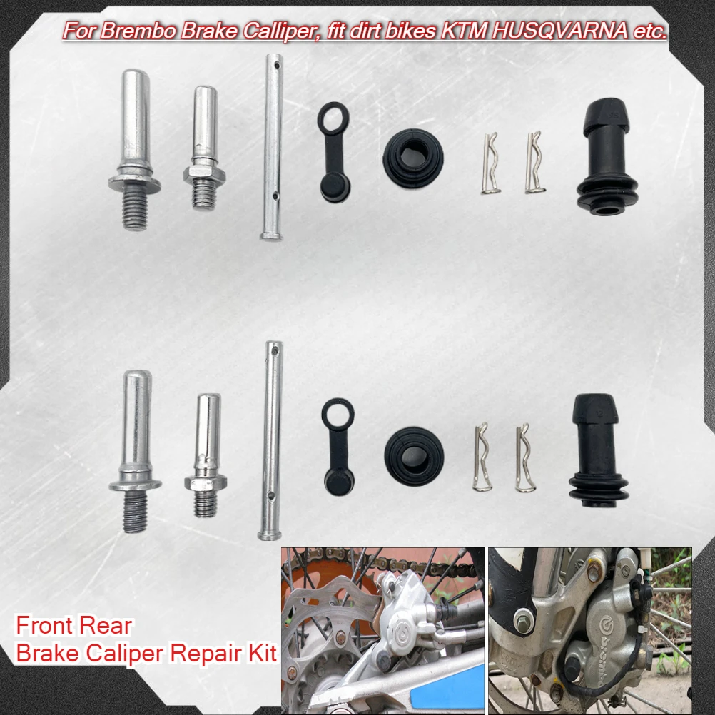For Brembo Brake Caliper Repair Kit Motorcycle Front Rear Caliper Guide Pin Rubber Sleeve Rebuild Set Fit KTM HUSQVARNA EXC TC