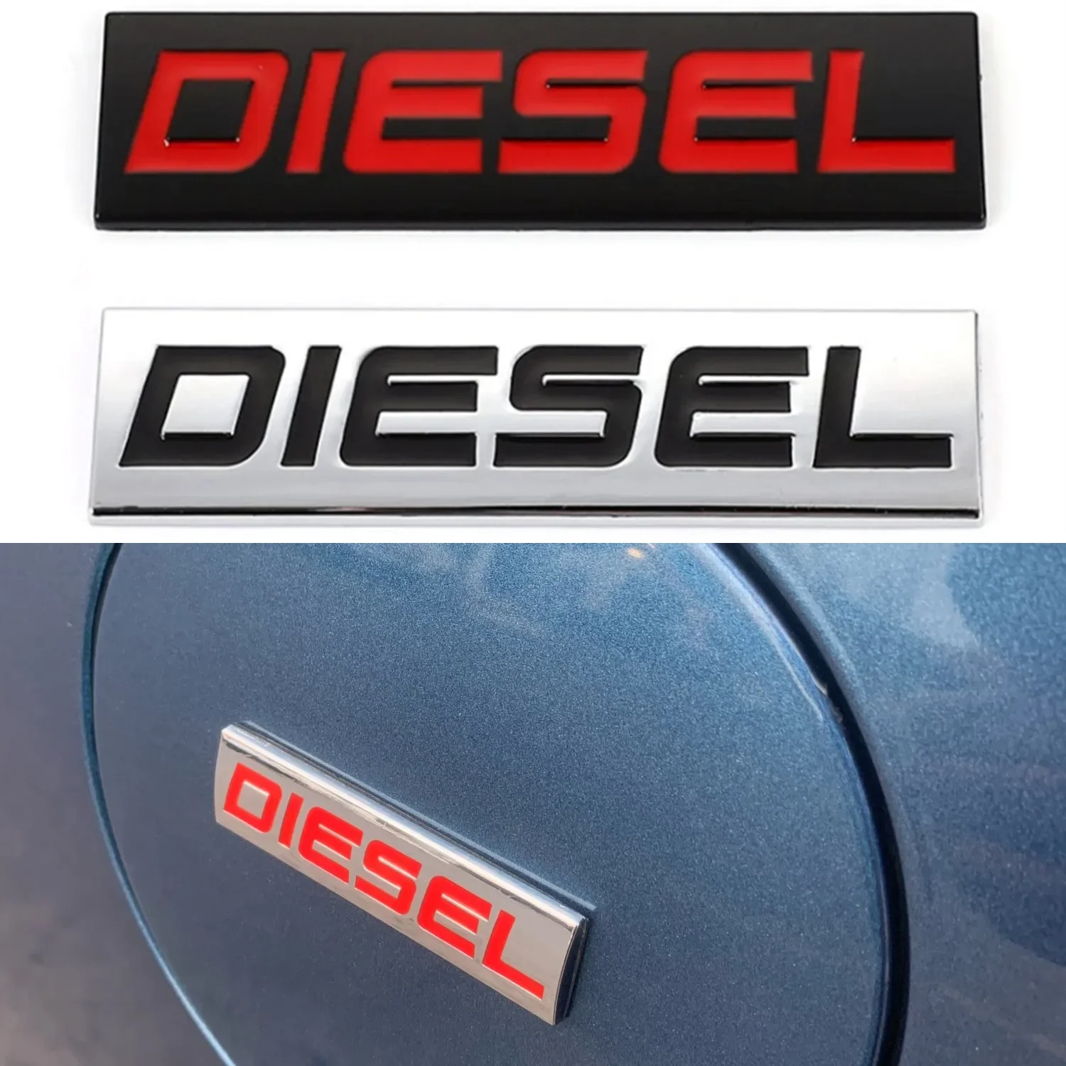 Car Sticker Diesel Logo Emblem Badge 3D Metal Car Decals for Seat BMW Audi Jeep Honda Ford Opel Passat Peugeot KIA Car Styling