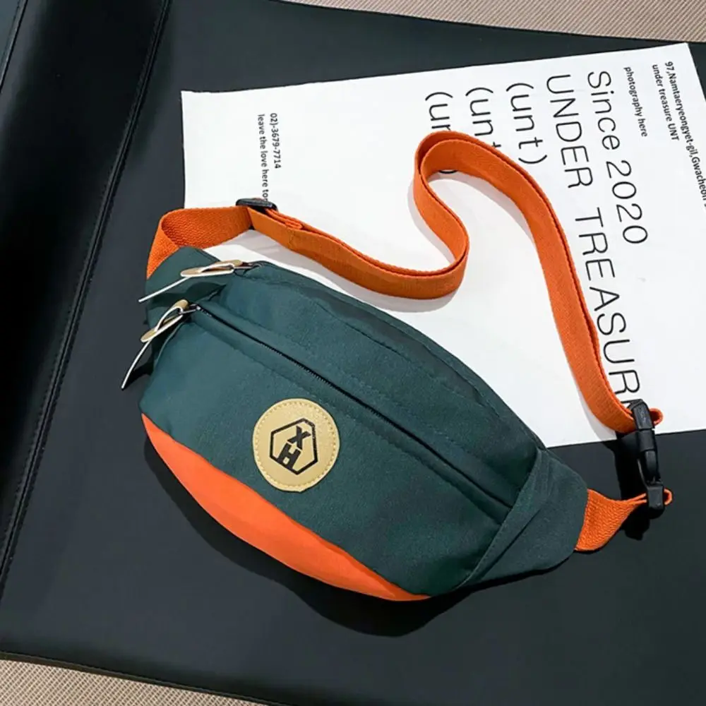 

Portable Nylon Canvas Crossbody Bag Harajuku Solid Color Canvas Chest Bag Korean Style Phone Bag Waist Bag Female/Girls