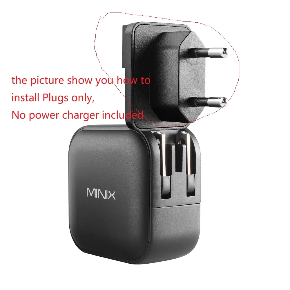 EU, UK, AU Plugs for MINIX P1, P2, P140, P3 GaN charger  （PIN C ，PINJ, PIN K）