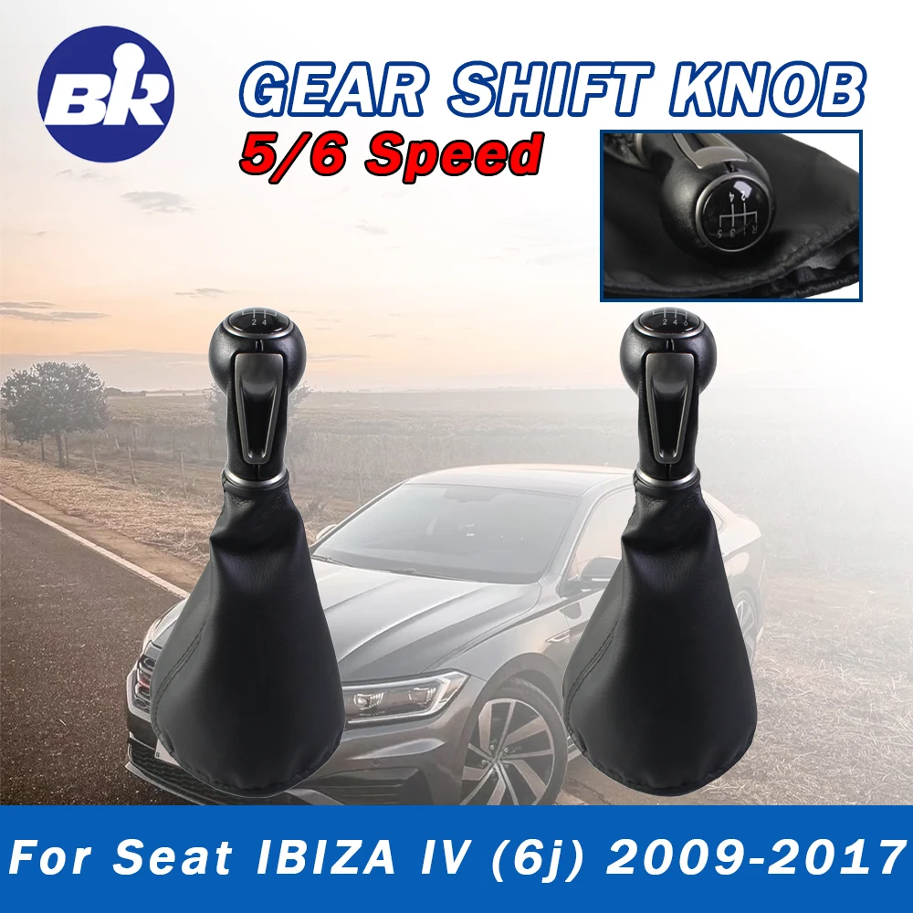 

New Product 5/6 Speed Car-Styling Gear Stick Shift Knob For SEAT IBIZA IV New Product Car Accessories Leather Boot Interior
