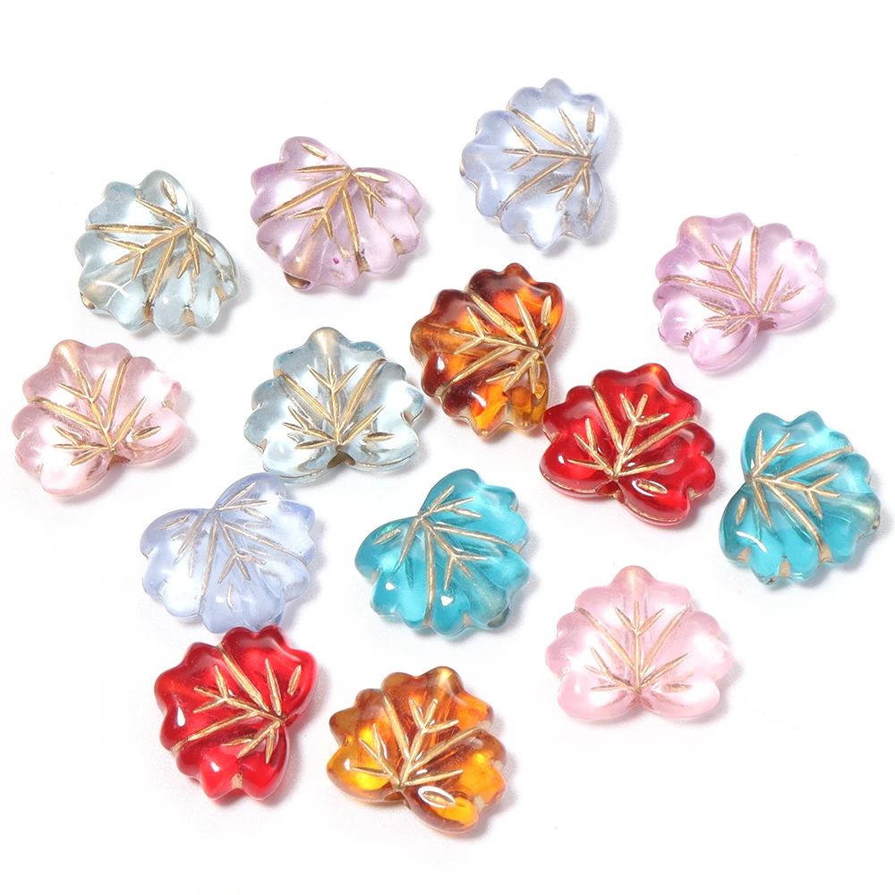 50 Stück bunte Acrylblätter-Perlen, Abstandshalter-Charms für DIY-Armbänder, Halsketten, Schlüsselanhänger, Schmuckherstellung, Zubehör und Materialien – Detail 4