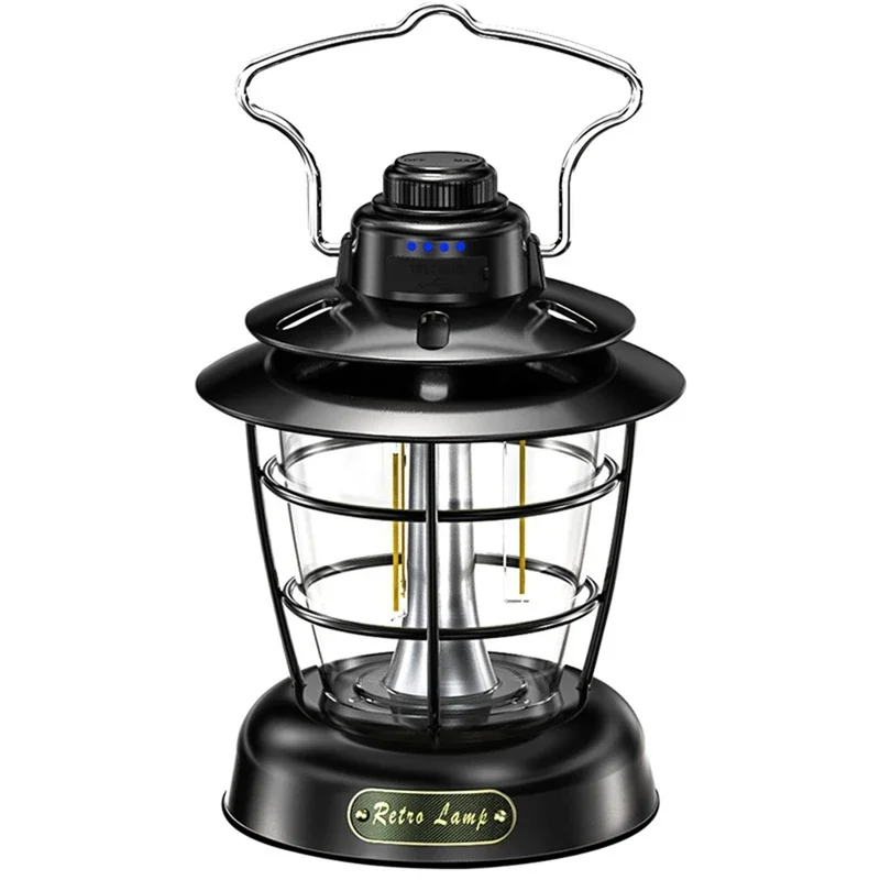 

Retro Lantern Outdoor Multi-Function Camping Tent Light Smart USB Charging Portable Lantern Home Camping Light