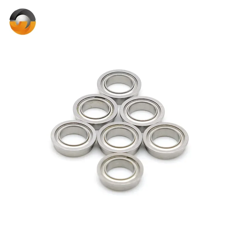 

F6802ZZ 15x24x5 mm ABEC-7 10pcs Flange Bearing Chrome Steel Metal Sealed High Speed Mechanical Equipment Parts