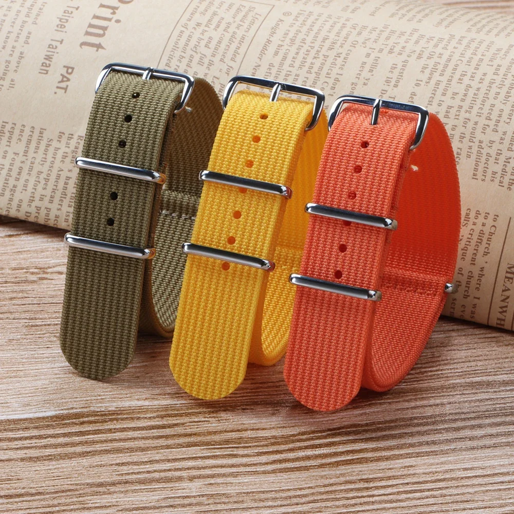 High Quality New Strap for Seiko Watch Band for Omega 20mm 22mm 18mm Ribbed Nylon Military Casual Watchband Army Sport Bracelet