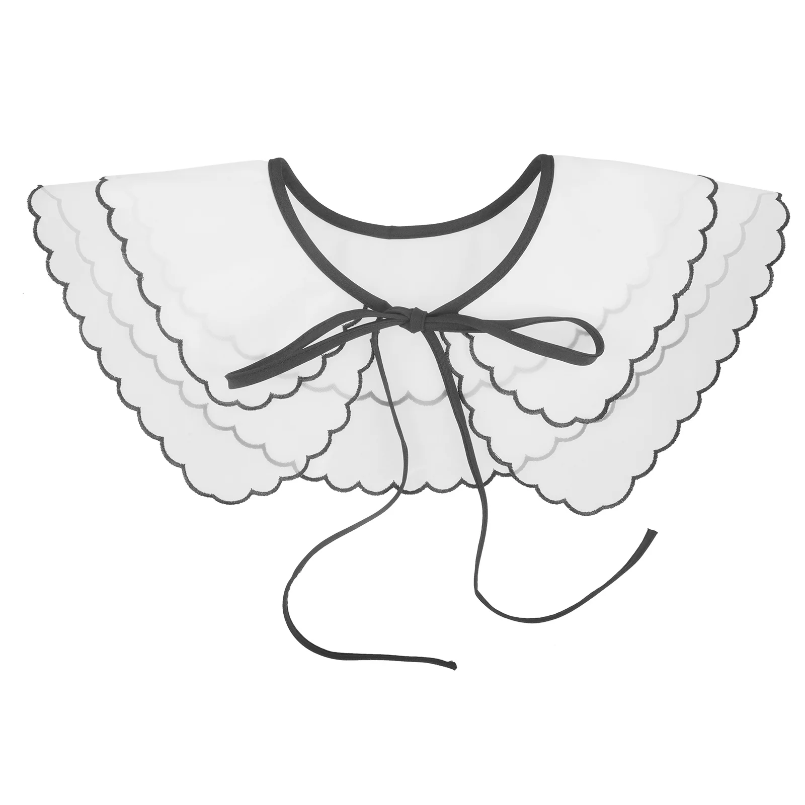 Renda oco para fora organza gola bordada branco removível moda gola falsa vestido feminino blusa ocasiões especiais