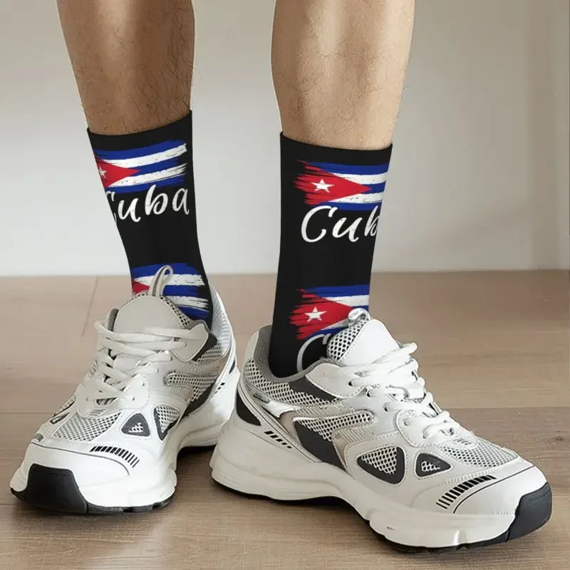 Y2K Kawaii Cuba Havana Flag uomo donna calze da basket sportive patriottiche cubane con stampa 3D calda