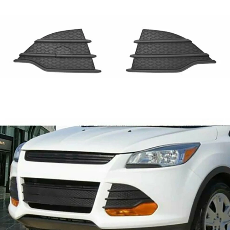 For Ford Escape 2013-2016 Front Lower Bumper Grill Cover Grille Insert Satin Black CJ5Z17E810AA CJ5Z17E811AA