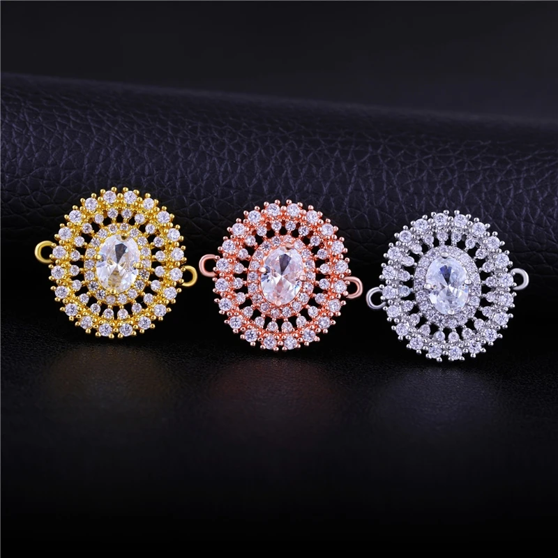 Juya DIY-Schmuckzubehör für Damen, kubischer Zirkonia, Blumenverbinder, Zubehör für Handarbeiten, Charms, Armbänder, Ohrringe, Herstellung – Detail 13