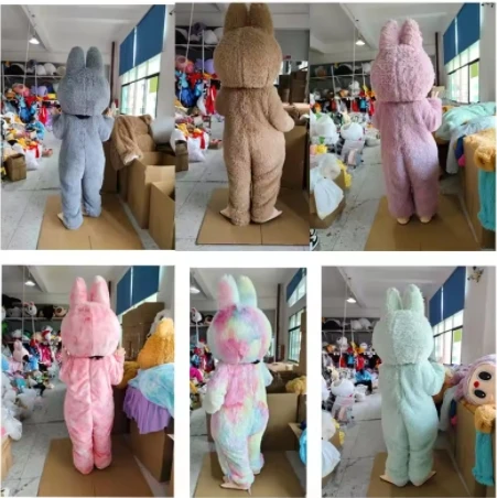 

Милый костюм талисмана кролика, плюшевый костюм для косплея, рождественское нарядное платье, костюм талисмана на Хэллоуин