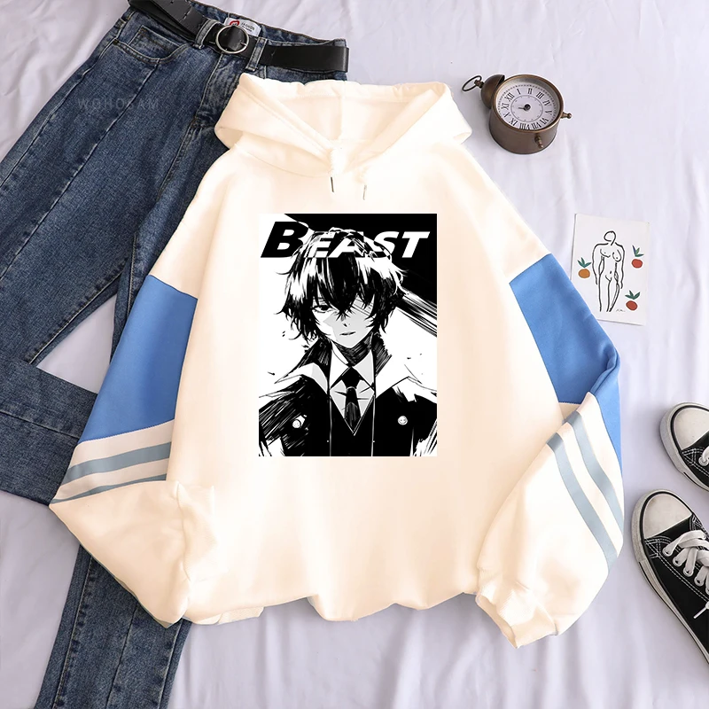 Japan Anime Bungo Stray Dogs Osamu Dazai Men/woman Winter Oversized Hoodies Bungou Stray Dogs Cool Manga Harajuku Sweatshirts