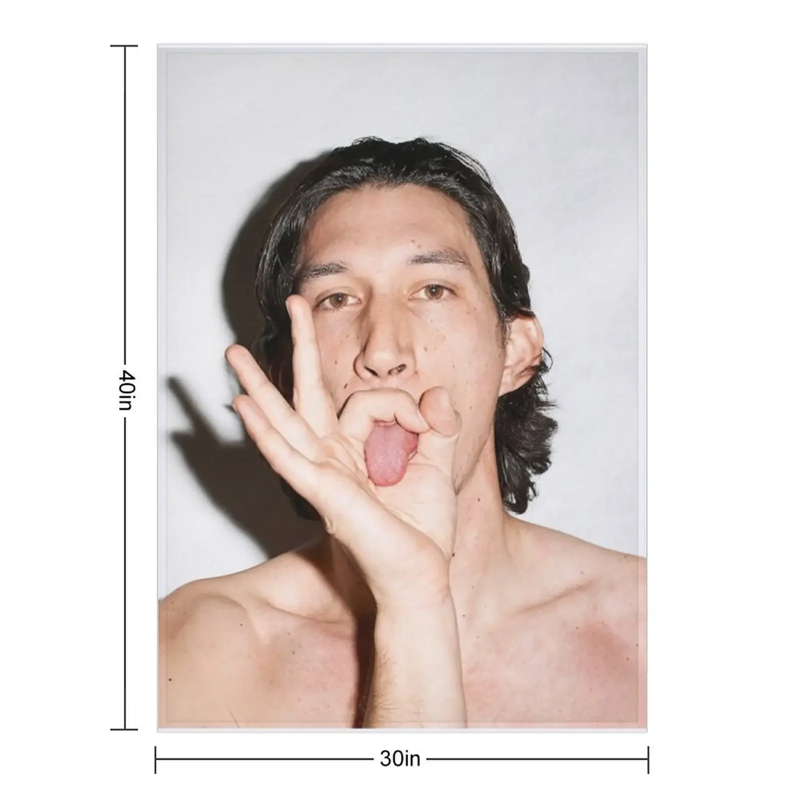 Adam Driver Throw Blanket Retros Bed covers Softest Moving Blankets